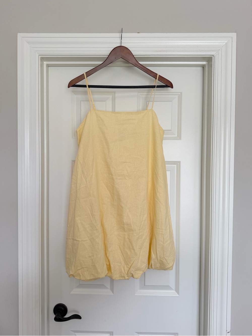 GAP bubble hem butter yellow mini dress size small